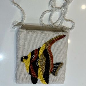 Cross body vintage small beaded purse